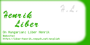 henrik liber business card